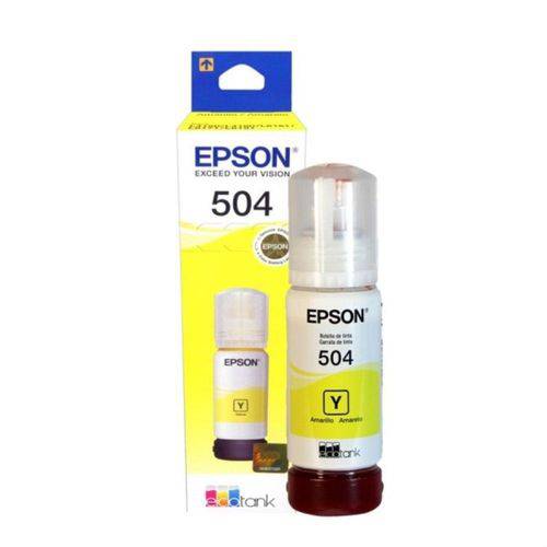 Refil Tinta Original Epson T504 504 Yellow L6161 L4150 L4160 L6191 L6171 T504 70ml