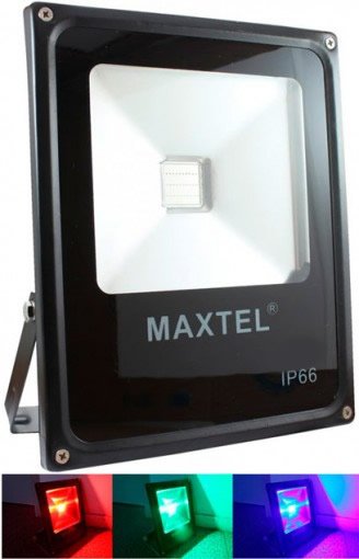 Refletor LED RGB 20W IP66 com Controle Remoto