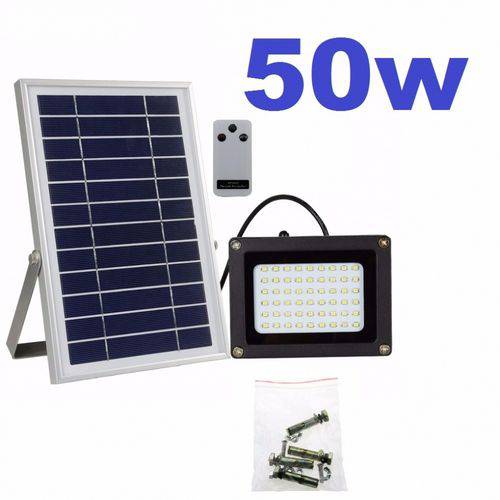 Refletor Solar 50w - Branco Frio - Marca Power Xl