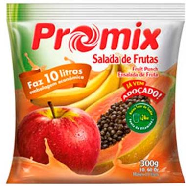 Refresco em Pó Sabor Salada de Frutas Promix 300g