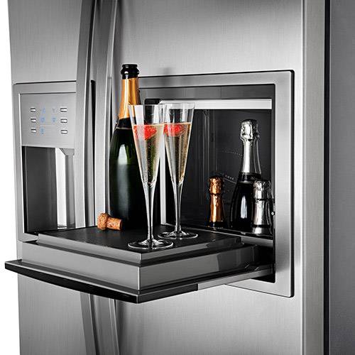 Refrigerador / Geladeira Electrolux Side By Side C/ Dispenser e Home Bar SH70X Inox 504L