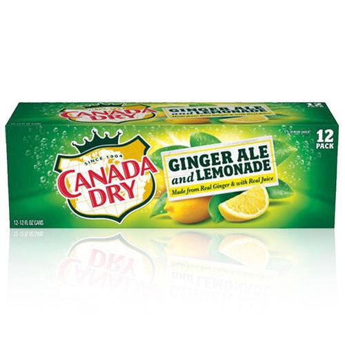 Refrigerante Canada Dry Ginger Ale e Limonada 12 Unid 355ml