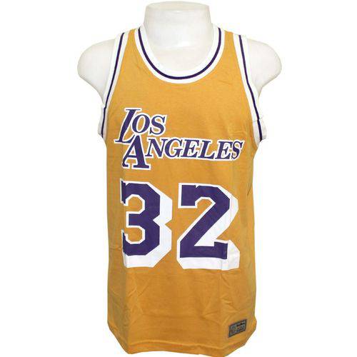 Regata Basquete Retrô Los Angeles Lakers Amarela