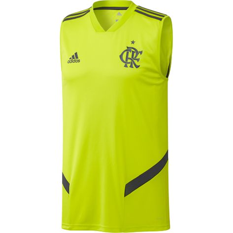 Regata Flamengo Treino Verde Neon Adidas 2019 G