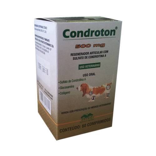 Regenerador Articular Condroton Vetnil 60 Comprimidos 500mg