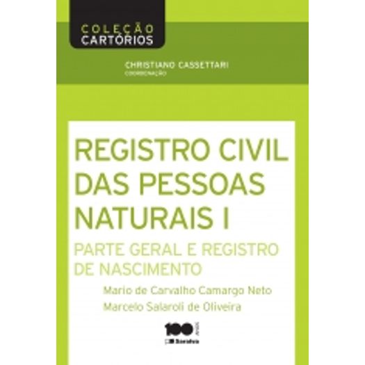 Registro Civil de Pessoas Naturais I - Saraiva