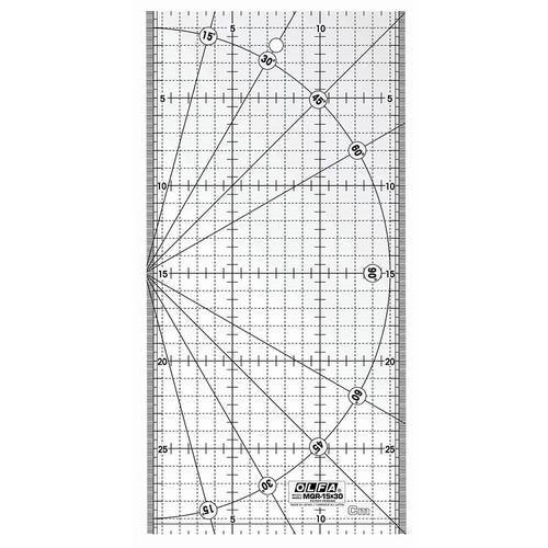 Regua de Quilt Quadriculada Mqr-15x30cm - Olfa