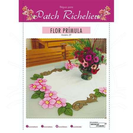 Régua para Patch Richelieu Márcia Caires Modelo 39 - Flor Primula