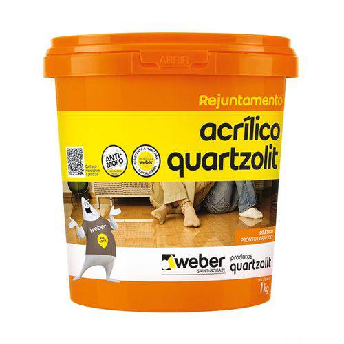 Rejunte Acrílico Quartzolit Weber 1 Quilo Bege