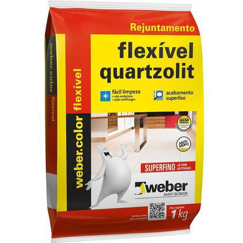 Rejunte Flexível com Impermeabilizante Quartzolit Caramelo, 1 Kg