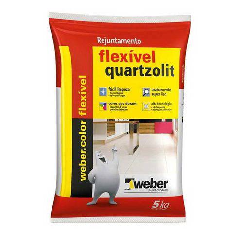Rejunte Flexível com Impermeabilizante Quartzolit Marrom Tabaco, 5 Kg