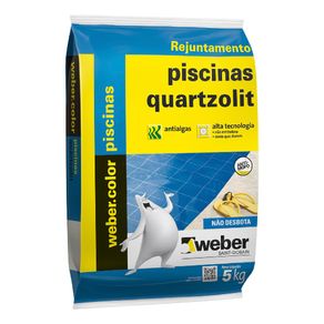 Rejunte Piscina 5kg Weber Color Cinza Platina Quartzolit