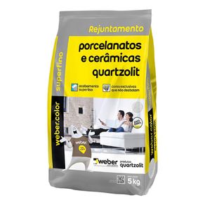 Rejunte Porcelanato/Mármore/Granito 5kg Weber Color Onix Quartzolit