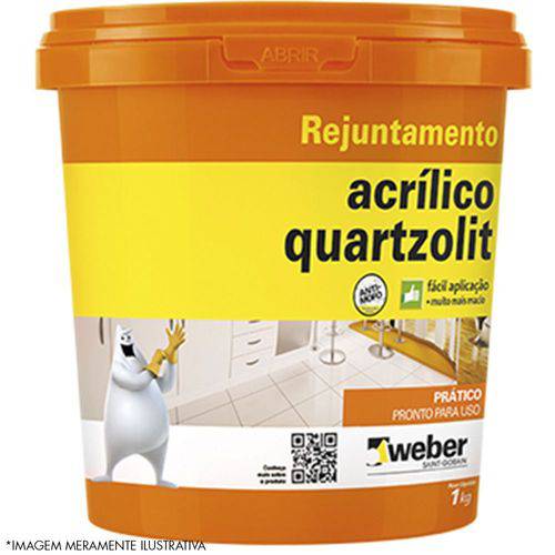 Rejunte Quartzolit ACRÍLICO Cinza Platina 1 Kg