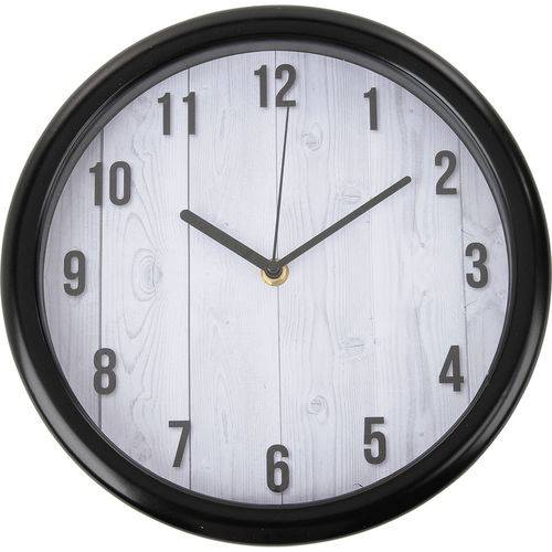 Relógio 26cm Redondo Grande Cazza Madeira Branca