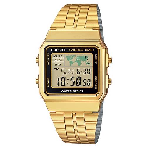 Relógio Casio Vintage Digital Dourado Feminino A50