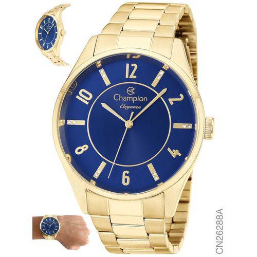 Relógio Champion Dourado Feminino Elegance Cn26288a
