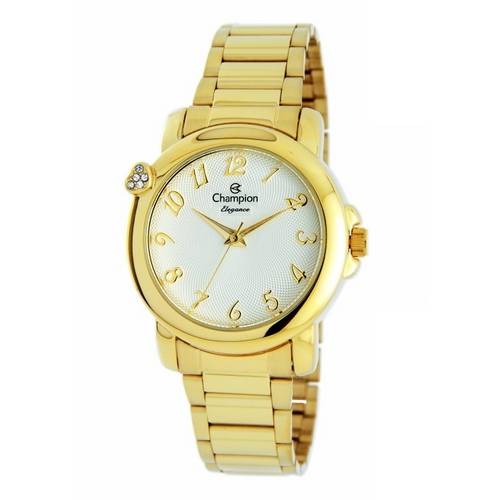 Relógio Champion Elegance Feminino Dourado Cn26626h