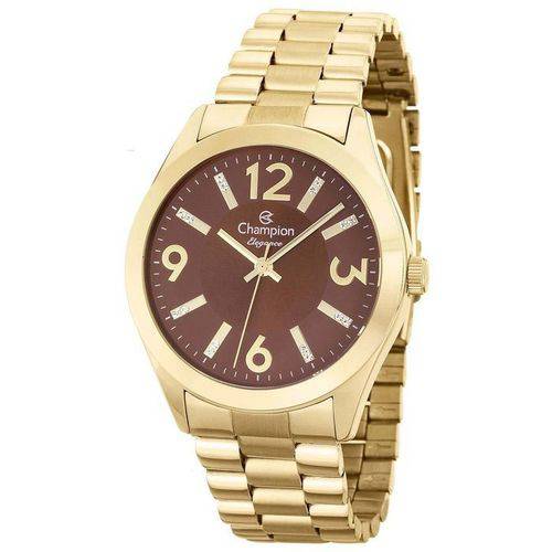 Relógio Champion Feminino Analógico Dourado Cn25225o