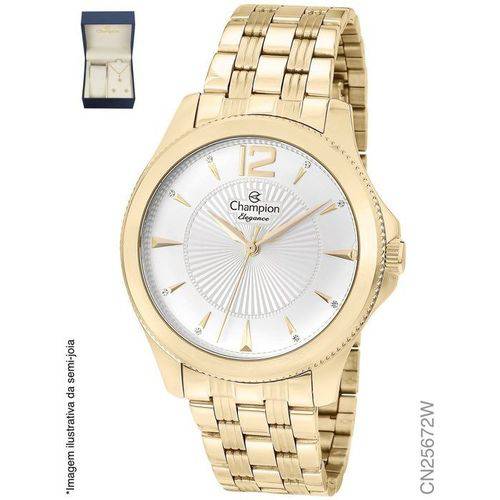 Relógio Champion Feminino Analógico Dourado Cn25672w