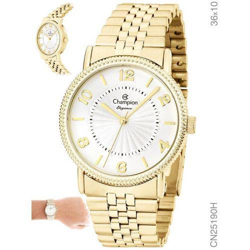 Relógio Champion Feminino Dourado Aço Cn25190h