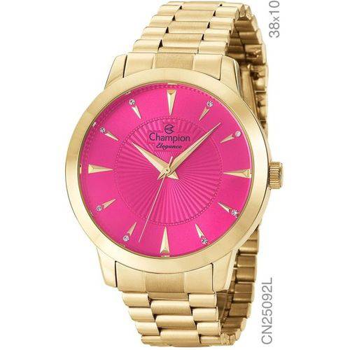 Relógio Champion Feminino Elegance Cn25092l Rosa