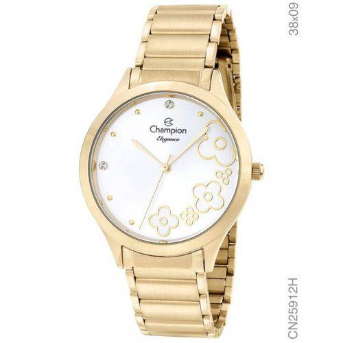 Relógio Champion Feminino Elegance Dourado Cn25912h