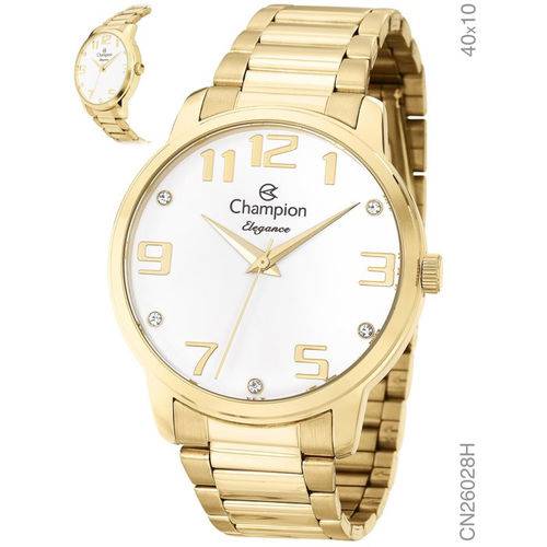 Relógio Champion Feminino Elegance Dourado Cn26028h