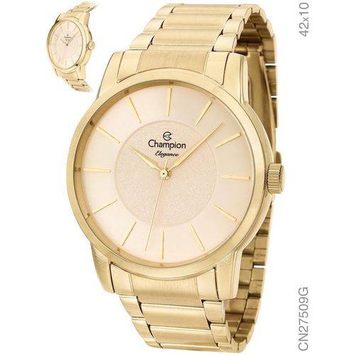 Relógio Champion Feminino Elegance Dourado Cn27509g