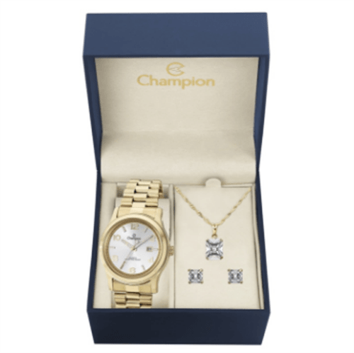 Relógio Champion Feminino Kit CH24428E 0