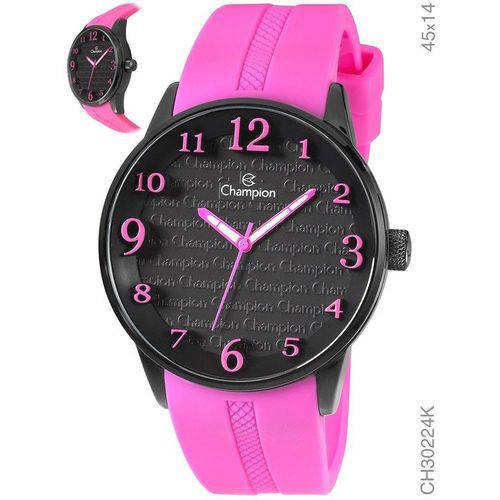 Relógio Champion Feminino Silicone Rosa Ch30224k