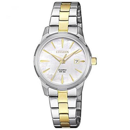 Relógio Citizen Prata/dourado Aço Feminino Eu6074-51d / Tz28495s