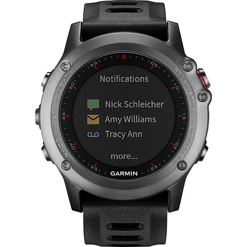 Relógio com GPS Garmin Fênix 3 Performer Bundle Cinza