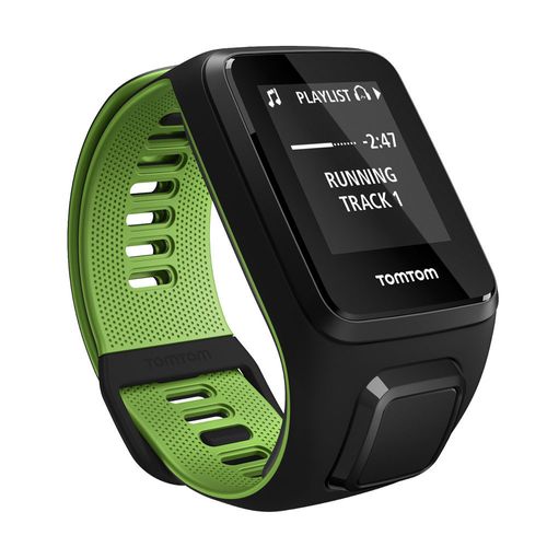 Relógio com GPS TomTom Runner 3 Cardio + Music - Preto e Verde - Large