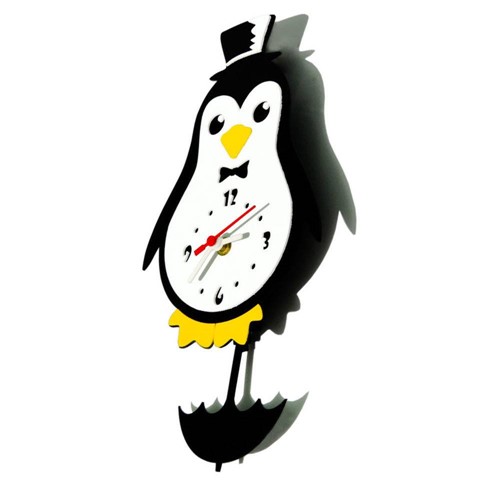 Relógio com Movimento Pinguim