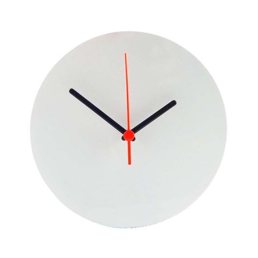 Relógio de Alumínio Branco para Sublimação 20x20cm