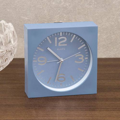Relógio de Mesa com Alarme 14Cm Azul - Sottile