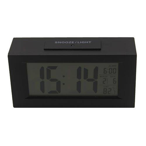 Relógio de Mesa Digital C/ Despertador Sensor Noturno