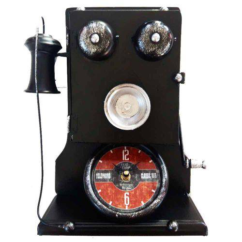 Relógio de Mesa e Porta Chaves Telefone do Papai Vintage