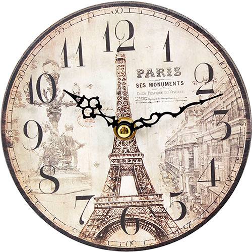 Relógio de Mesa Oldway Eiffel Tower MDF