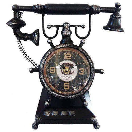 Relógio de Mesa Telefone Vintage