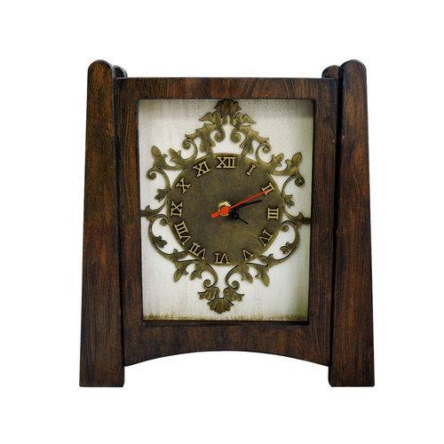 Relógio de Mesa Vintage - Modelo Ornamento - 30x27cm