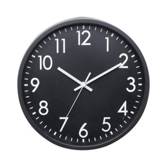 Relógio de Parede Basic Black 25 Cm Preto