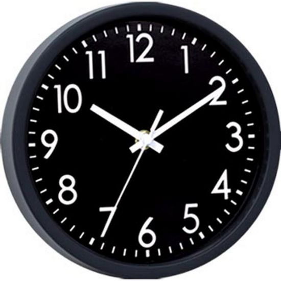 Relógio de Parede Basic Black Preto