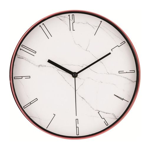 Relógio de Parede Branco 30cm Mármore Mart