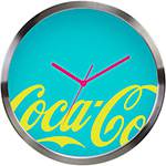 Relógio de Parede Coca-Cola Metal Contemporary Azul/Green
