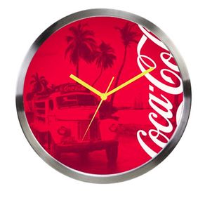 Relógio de Parede Coca Cola Moderno Vermelho