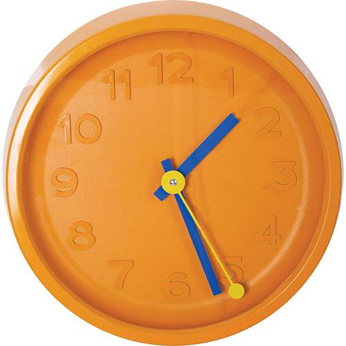 Relógio de Parede Color Clock Laranja Uatt? Analógico