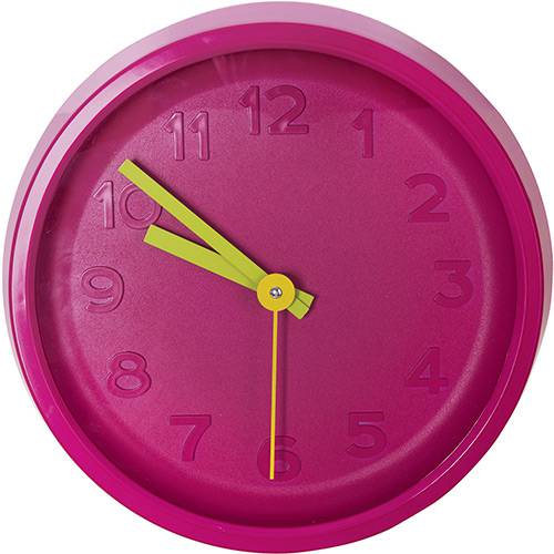 Relógio de Parede Color Clock Pink Uatt? Analógico