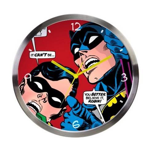 Relógio de Parede Dc Comics Batman e Robin Metal Ø 30,5cm